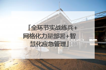全环节实战练兵+网格化力量部署+智慧化应急管理