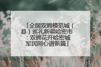 全国双拥模范城（县）巡礼新疆哈密市：双拥花开哈密城 军民同心谱新篇