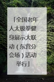 全国老年人太极拳健身展示大联动（东营分会场）活动举行