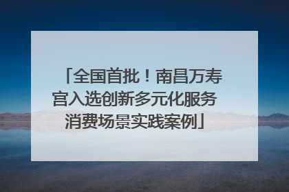 全国首批！南昌万寿宫入选创新多元化服务消费场景实践案例