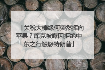 关税大棒缘何突然挥向苹果？库克被曝因拒绝中东之行触怒特朗普