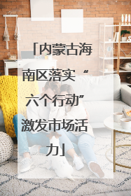 内蒙古海南区落实“六个行动”激发市场活力