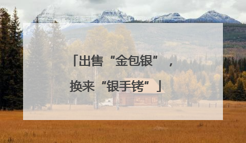 出售“金包银”，换来“银手铐”