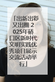 出新出彩又出圈 2025年硚口区新时代文明实践优秀项目展示交流活动举行