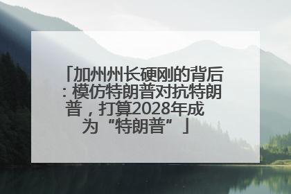 加州州长硬刚的背后：模仿特朗普对抗特朗普，打算2028年成为“特朗普”