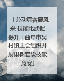 劳动竞赛展风采 技能比武促提升｜曲阜市吴村镇工会组织开展果树套袋技能竞赛