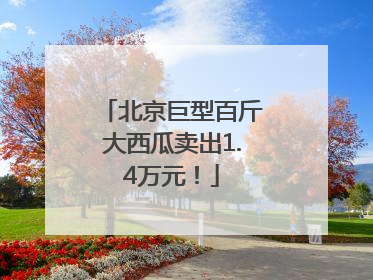 北京巨型百斤大西瓜卖出1.4万元！
