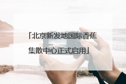 北京新发地国际香蕉集散中心正式启用