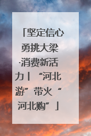 坚定信心 勇挑大梁·消费新活力丨“河北游”带火“河北购”