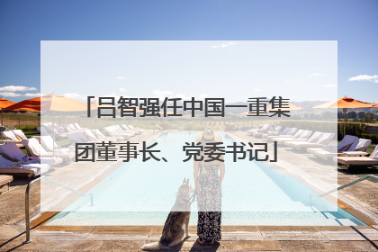吕智强任中国一重集团董事长、党委书记
