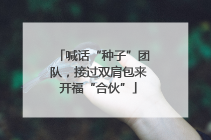 喊话“种子”团队，接过双肩包来开福“合伙”