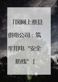 国网上蔡县供电公司：筑牢用电“安全防线”