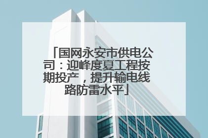 国网永安市供电公司：迎峰度夏工程按期投产，提升输电线路防雷水平