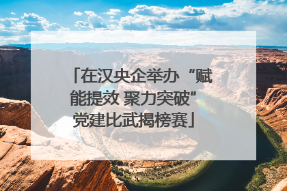 在汉央企举办“赋能提效 聚力突破”党建比武揭榜赛