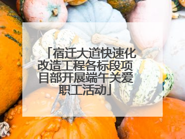 宿迁大道快速化改造工程各标段项目部开展端午关爱职工活动