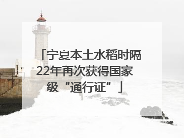 宁夏本土水稻时隔22年再次获得国家级“通行证”