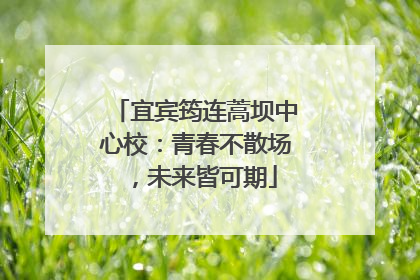 宜宾筠连蒿坝中心校：青春不散场，未来皆可期