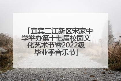 宜宾三江新区宋家中学举办第十七届校园文化艺术节暨2022级毕业季音乐节