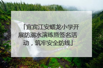 宜宾江安蟠龙小学开展防溺水演练暨签名活动,筑牢安全防线