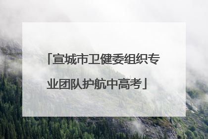 宣城市卫健委组织专业团队护航中高考