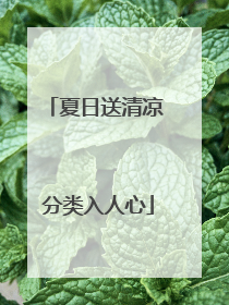 夏日送清凉 分类入人心