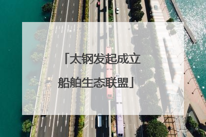 太钢发起成立船舶生态联盟