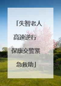 失智老人高速逆行 保康交警紧急救助