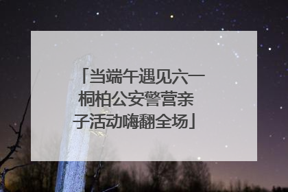 当端午遇见六一 桐柏公安警营亲子活动嗨翻全场