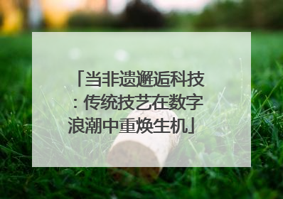 当非遗邂逅科技：传统技艺在数字浪潮中重焕生机