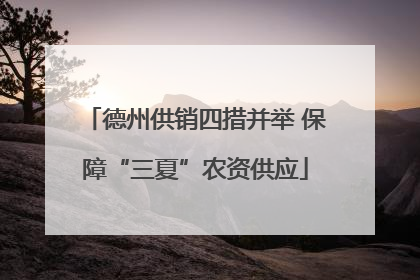 德州供销四措并举 保障“三夏”农资供应
