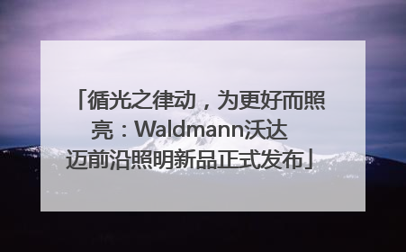 循光之律动，为更好而照亮：Waldmann沃达迈前沿照明新品正式发布
