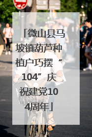 微山县马坡镇葫芦种植户巧摆“104”庆祝建党104周年