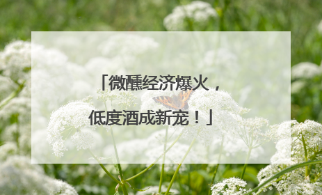 微醺经济爆火，低度酒成新宠！