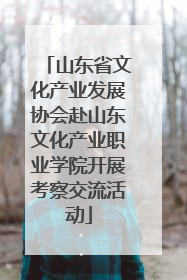 山东省文化产业发展协会赴山东文化产业职业学院开展考察交流活动