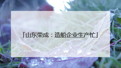 山东荣成：造船企业生产忙