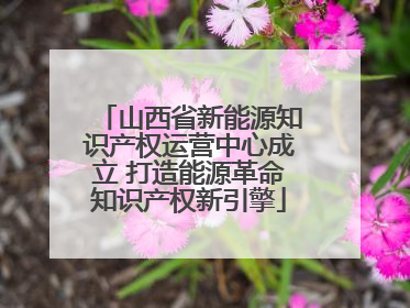 山西省新能源知识产权运营中心成立 打造能源革命知识产权新引擎