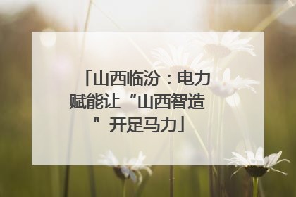 山西临汾：电力赋能让“山西智造”开足马力