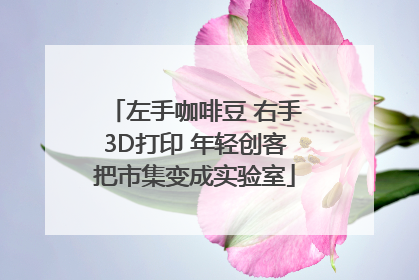 左手咖啡豆 右手3D打印 年轻创客把市集变成实验室
