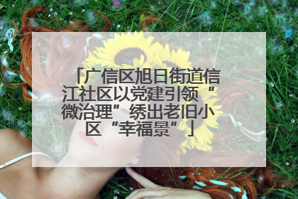 广信区旭日街道信江社区以党建引领“微治理”绣出老旧小区“幸福景”
