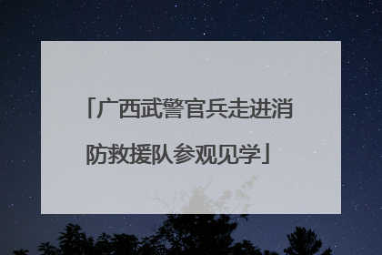 广西武警官兵走进消防救援队参观见学