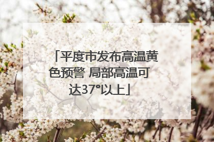 平度市发布高温黄色预警 局部高温可达37°以上