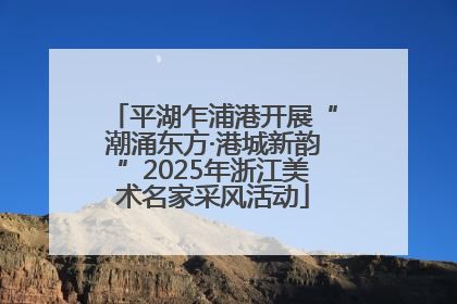 平湖乍浦港开展“潮涌东方·港城新韵”2025年浙江美术名家采风活动