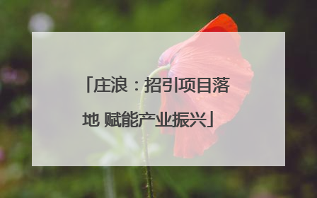 庄浪：招引项目落地 赋能产业振兴