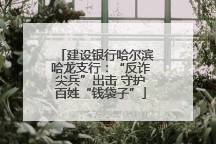 建设银行哈尔滨哈龙支行：“反诈尖兵”出击 守护百姓“钱袋子”