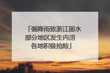 强降雨致浙江丽水部分地区发生内涝 各地积极抢险