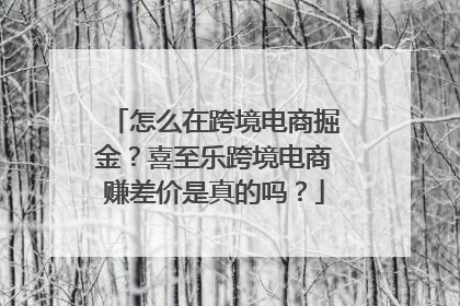 怎么在跨境电商掘金？喜至乐跨境电商赚差价是真的吗？