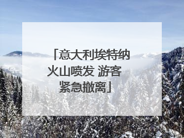 意大利埃特纳火山喷发 游客紧急撤离