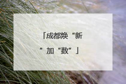 成都焕“新”加“数”