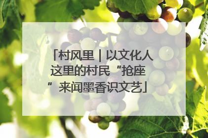 村风里｜以文化人 这里的村民“抢座”来闻墨香识文艺