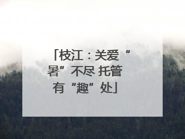 枝江：关爱“暑”不尽 托管有“趣”处